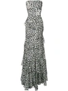 ALEX PERRY Swarovski crystal embellished patterned strapless dress,D302C12794283