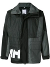 GMBH GMBH COLOUR-BLOCK ZIPPED JACKET - BLACK,JA011112782875