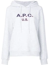 APC logo print hoodie,COCLZF2740412826397