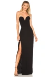 Amanda Uprichard X Revolve Strapless Puzzle Gown In Black