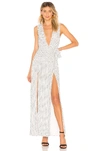 ALE BY ALESSANDRA ALE BY ALESSANDRA X REVOLVE TAURA MAXI DRESS IN BLACK WHITE DOT,ALEA-WD81