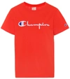 Champion Logo Embroidered Cotton T-shirt In Red