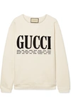 GUCCI Oversized printed cotton-terry sweatshirt