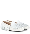 TOD'S GOMMINO FRINGE LEATHER LOAFERS,P00316246