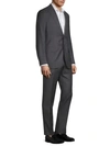 ISAIA Charcoal Windowpane Plaid Regular-Fit Suit