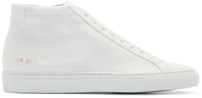 Common Projects Grey Original Achilles Mid-top Sneakers In White | ModeSens