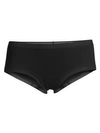 On Gossamer Cabana Cotton Blend Stretch Boyshort In Black