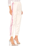 BY THE WAY. BY THE WAY. NOLA DOUBLE STRIP TRACK PANT IN CREAM.,BTWR-WP16