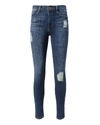FRAME LE SKINNY MID-RISE JEANS,060001302244