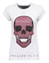 PHILIPP PLEIN T-SHIRT ROUND NECK SS "MONSINIOR",P18CWTK0819PJY002N0103