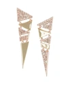 ALEXIS BITTAR 10K Gold Crystal Triangle Earrings