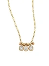 ZOË CHICCO Trio Diamond & 14K Yellow Gold Pendant Necklace