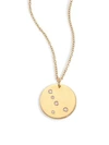 BARE CONSTELLATIONS CANCER DIAMOND & 18K YELLOW GOLD PENDANT NECKLACE,400093815280