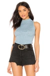 AUTUMN CASHMERE RIB MOCK NECK HALTER