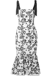 RACHEL ZOE LILY EMBROIDERED COTTON-GAUZE MIDI DRESS