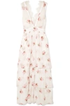 BROCK COLLECTION DALE LACE-TRIMMED FLORAL-PRINT COTTON-VOILE DRESS