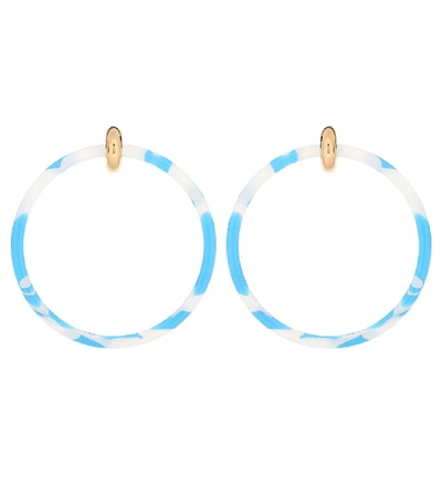 Balenciaga Hoop Earrings In Blue