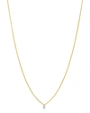 AERODIAMONDS AERODIAMONDS 18K YELLOW GOLD SOLO ROUND DIAMOND FRINGE NECKLACE, 18,N0F0100RD-Y28