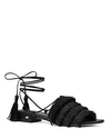 MICHAEL MICHAEL KORS WOMEN'S GALLAGHER FRINGED ANKLE TIE SANDALS,40S8GHFA2D