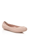 FERRAGAMO WOMEN'S LEATHER BALLET FLATS,0690878