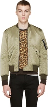 Saint Laurent Olive Green Bomber Jacket