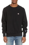 Champion Reverse Weave(r) Crew Sweatshirt In Black