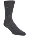 Cole Haan Men's Ribbed Crew Socks In Graphite Heather