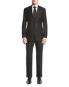 GIORGIO ARMANI SOFT BASIC TWO-PIECE SUIT, BLACK,PROD125220133