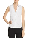 ELIE TAHARI VICHI RUCHED SLEEVELESS BLOUSE - 100% EXCLUSIVE,E4817528