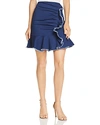 LUCY PARIS KYLIE RUFFLED RUCHED DENIM SKIRT - 100% EXCLUSIVE,BL-SK3454