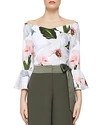 TED BAKER VELEITA CHATSWORTH BLOOM OFF-THE-SHOULDER TOP,WH8WGW1UVELEITA99-WH