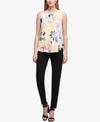 DKNY FLORAL-PRINT GEORGETTE TOP, CREATED FOR MACY'S