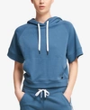 DKNY SPORT LOGO HIGH DENSITY HOODED SWEATSHIRT