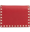 VALENTINO GARAVANI ROCKSTUD LEATHER POUCH WALLET ON A CHAIN - RED,PW2P0249VSH