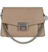 GIVENCHY SMALL GV3 LEATHER CROSSBODY BAG - BEIGE,BB501CB032