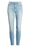 MOTHER THE LOOKER FRAY ANKLE SKINNY JEANS,1431-578