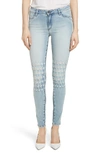 BROCKENBOW EMMA EMBROIDERED DISTRESSED SKINNY JEANS,S18SK37B