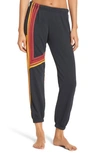 Aviator Nation Blaze 4 Sweatpants In Charcoal/ Red Stripes