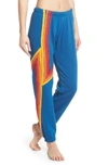 Aviator Nation Blaze 4 Sweatpants In Caribbean/ Red Stripe