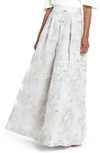 Eliza J Jacquard Ball Skirt In Silver