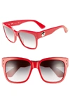 MOSCHINO 56MM GRADIENT LENS SUNGLASSES - RED,MOS008S