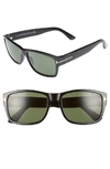 TOM FORD 'MASON' 58MM SUNGLASSES - SHINY BLACK/ GREEN,FT0445W5801N