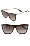 Givenchy Square Acetate & Metal Gradient Sunglasses In Brown