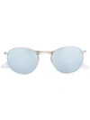 Ray Ban Round Sunglasses In Metallic