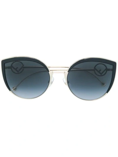 Fendi 58mm Metal Butterfly Sunglasses - Black