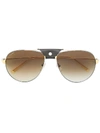 Cartier Santos De  Sunglasses In Metallic