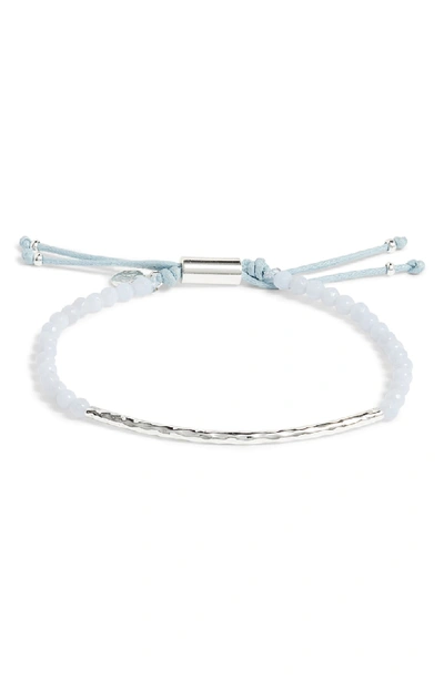 Gorjana Power Gemstone Bracelet For Self-expression In Blue Agate/ Silver