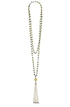 LAGOS CAVIAR FOREVER GEMSTONE TASSEL PENDANT NECKLACE,04-81038-GRF36