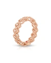 ROBERTO COIN BAROCCO SINGLE-ROW DIAMOND RING IN 18K ROSE GOLD,PROD210290174
