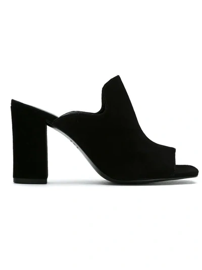 Sarah Chofakian Suede Mules In Black